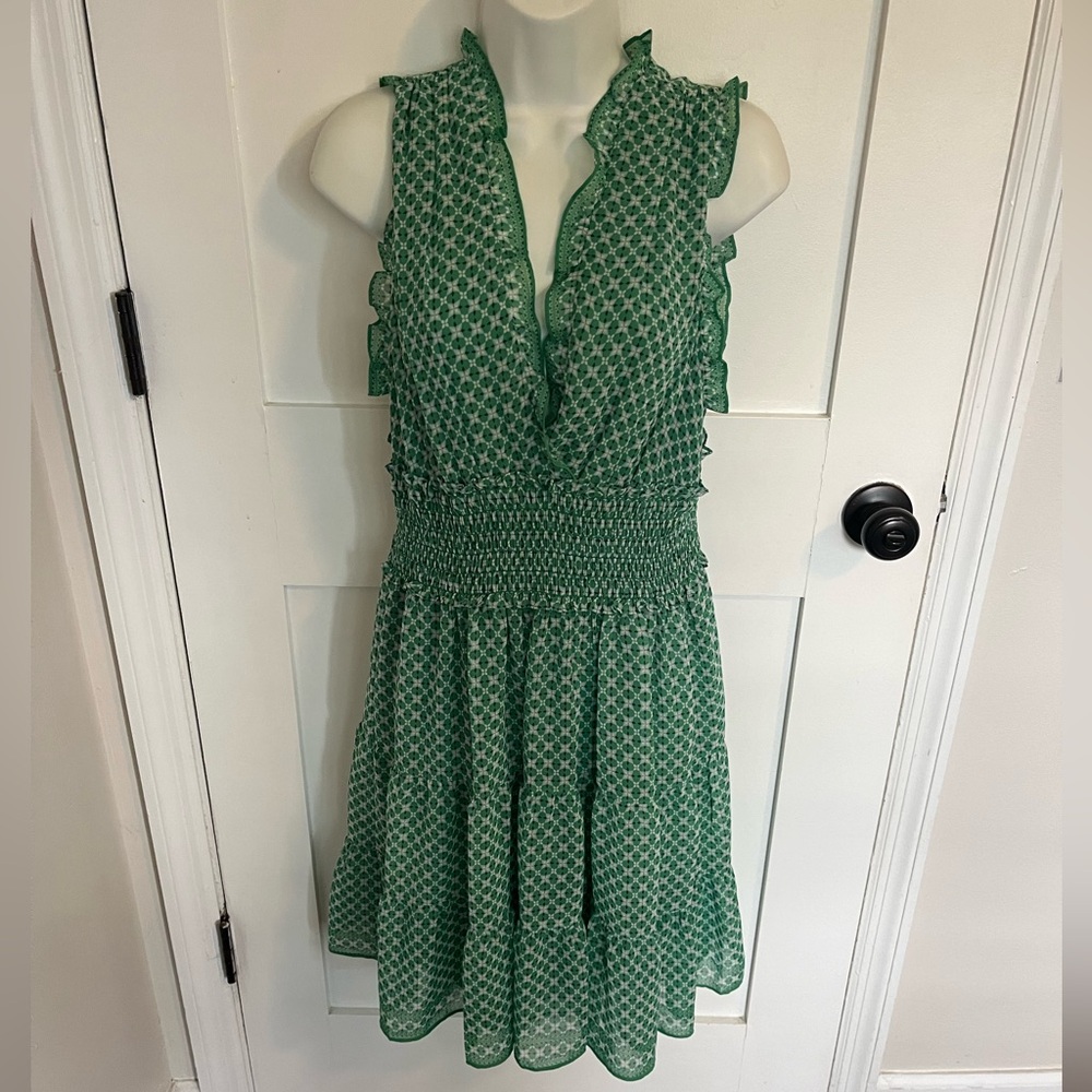 Max Studio kelly green ruffled dress - size large